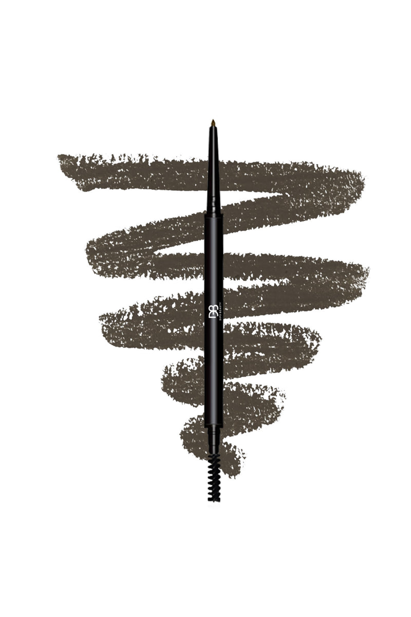 Darkest brown brow pencil Ebony #4 by Dips Beauty for shaping, defining and filling brows.